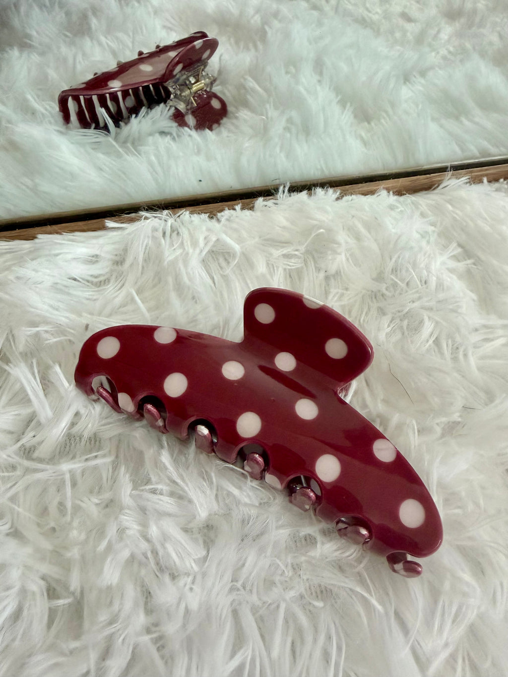 Polka Dot Claw Clip
